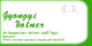 gyongyi wolner business card